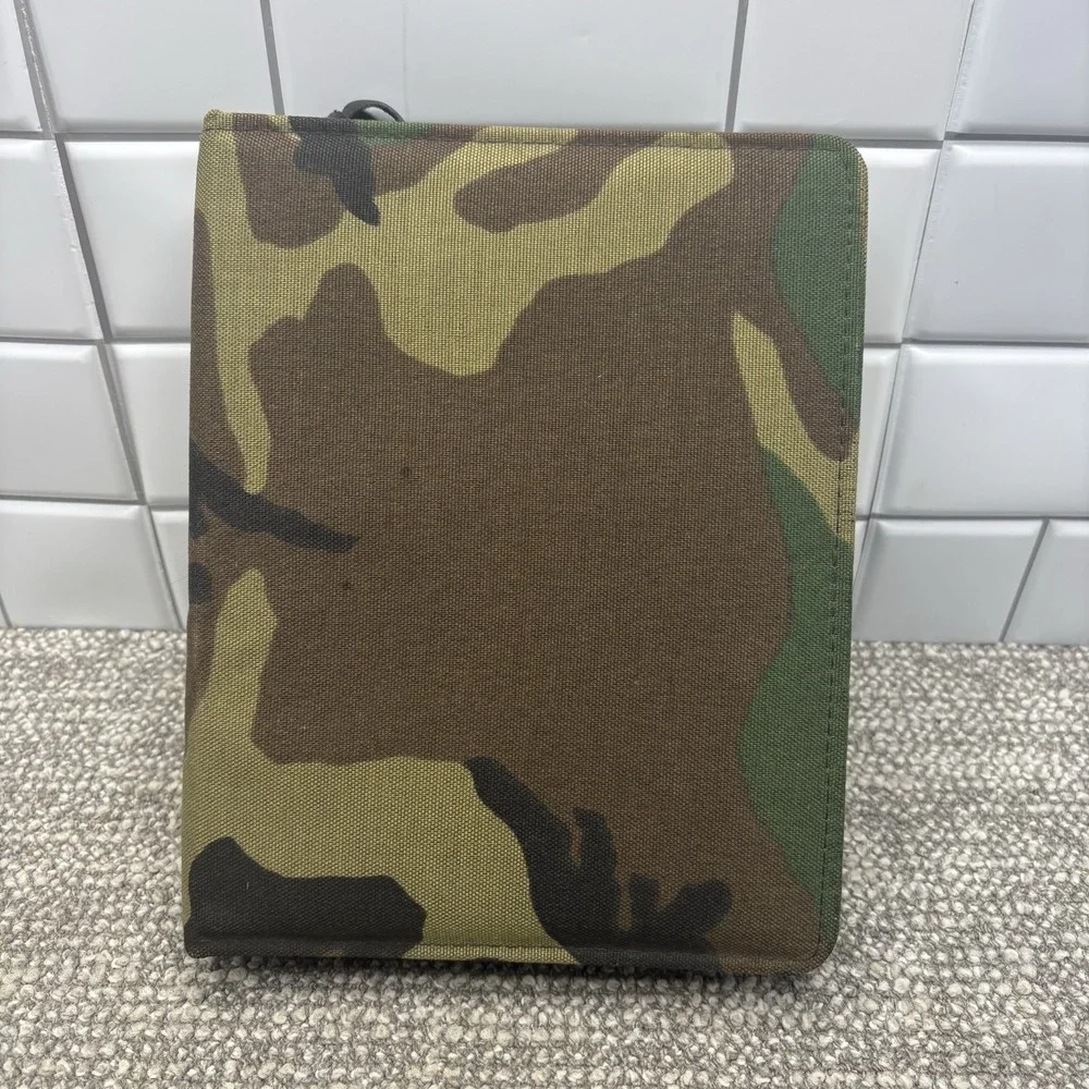 Camouflage Planner Zipper Organizer VTG Made In USA Unused Pages Full Zip HG18